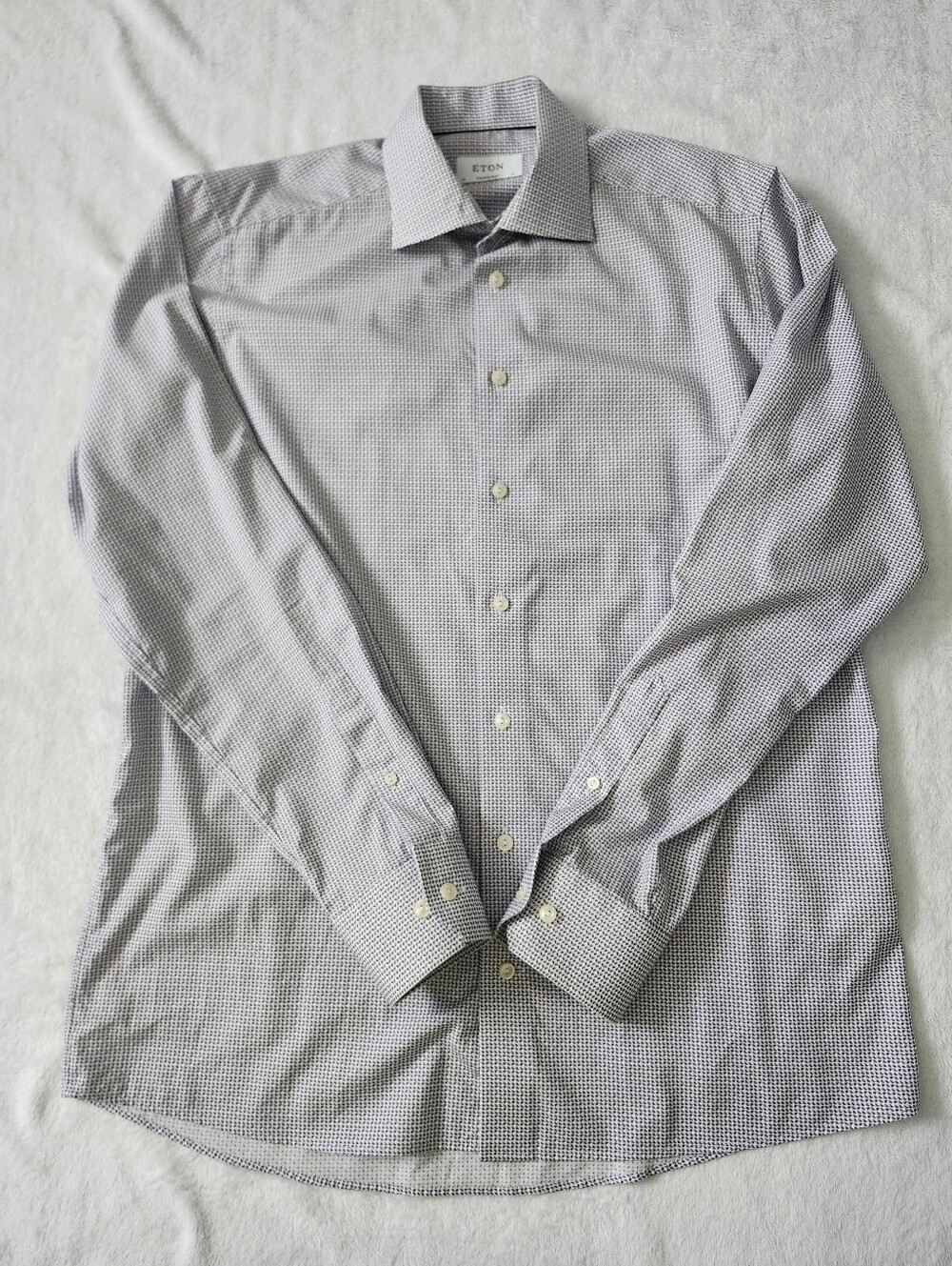 Set of 2 ETON Size 41/16 Men's Dress Shirt Contemporary Fit Cotton - Picture 8 of 15